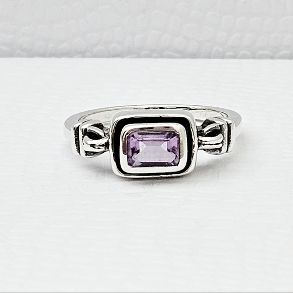 Silpada Jewelry - Silpada Sterling Silver 'Misty Morning' Faceted Amethyst Ring Size 11.5  R1158